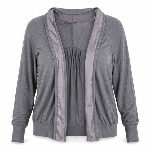 Miss Selfridge Womens Grey  Knit Cardigan Jumper Size 14