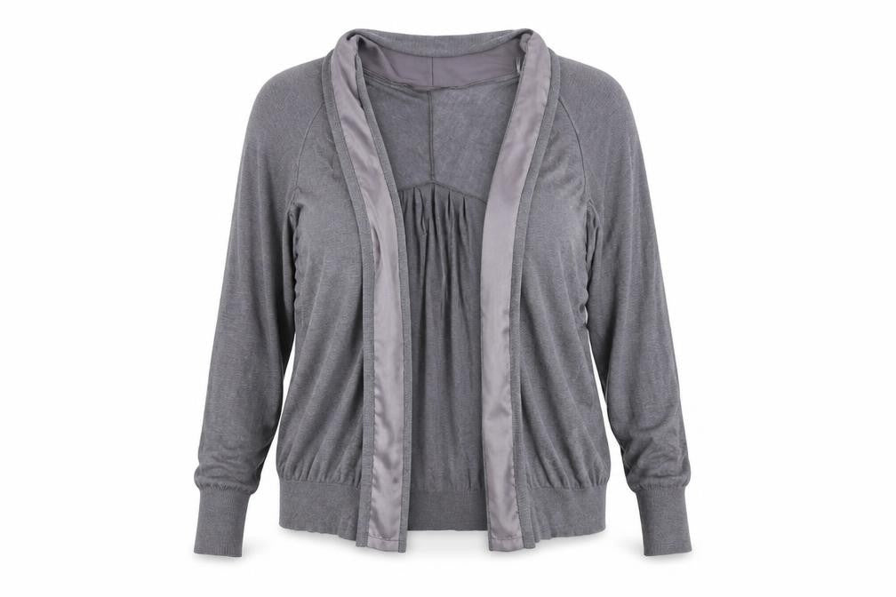Miss Selfridge Womens Grey  Knit Cardigan Jumper Size 14
