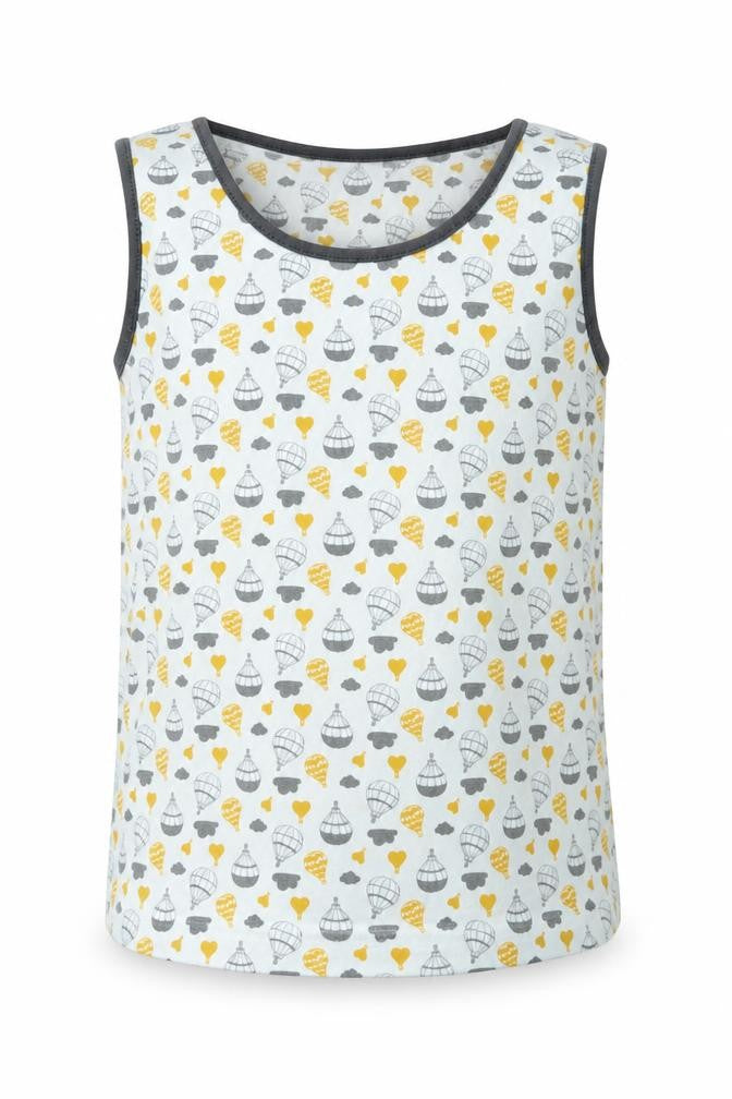 Front view of SUZY&ME boys’ multicoloured geometric basic t-shirt, size 10-11, years