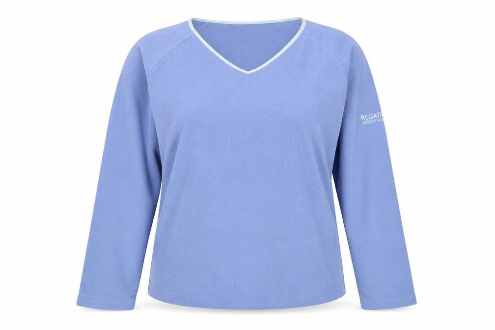 Front view of Regatta Reggatta women’s blue basic t-shirt, size UK 14