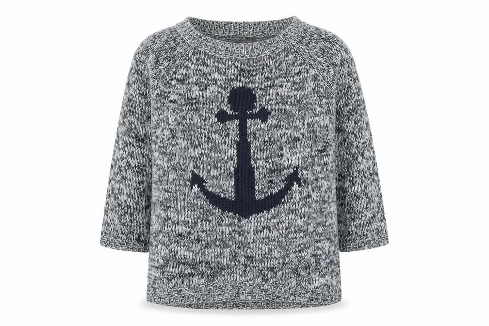 Front view of New Look women’s blue jumper, size UK 12