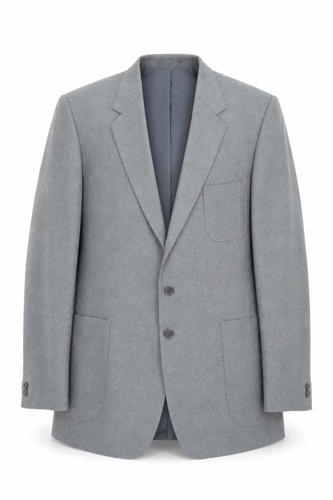 Front view of Preworn men’s grey jacket blazer, size 42