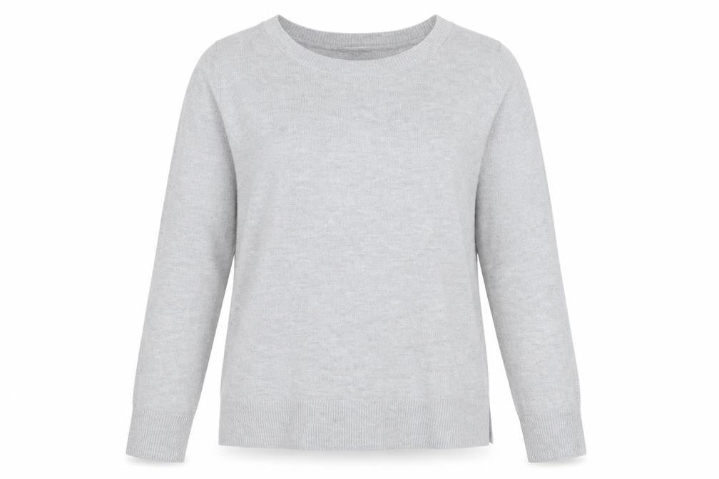 Front view of Next women’s grey knit jumper, size UK 12