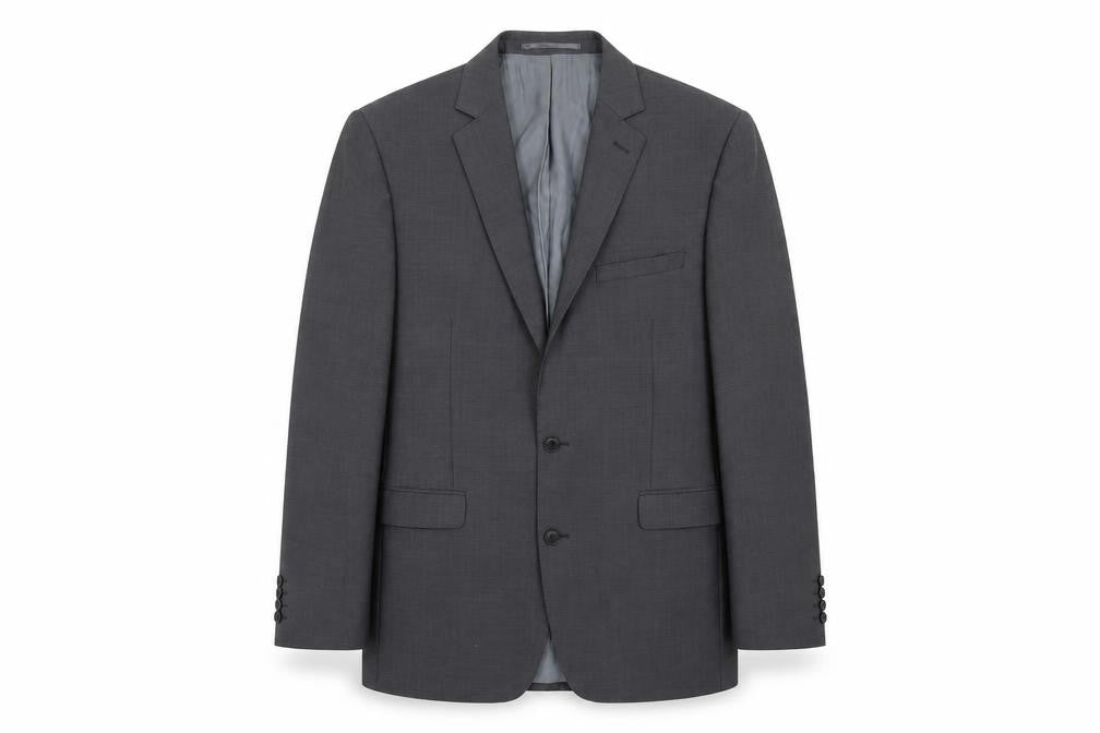 Front view of Lanificocerruti men’s grey jacket suit jacket, size 40