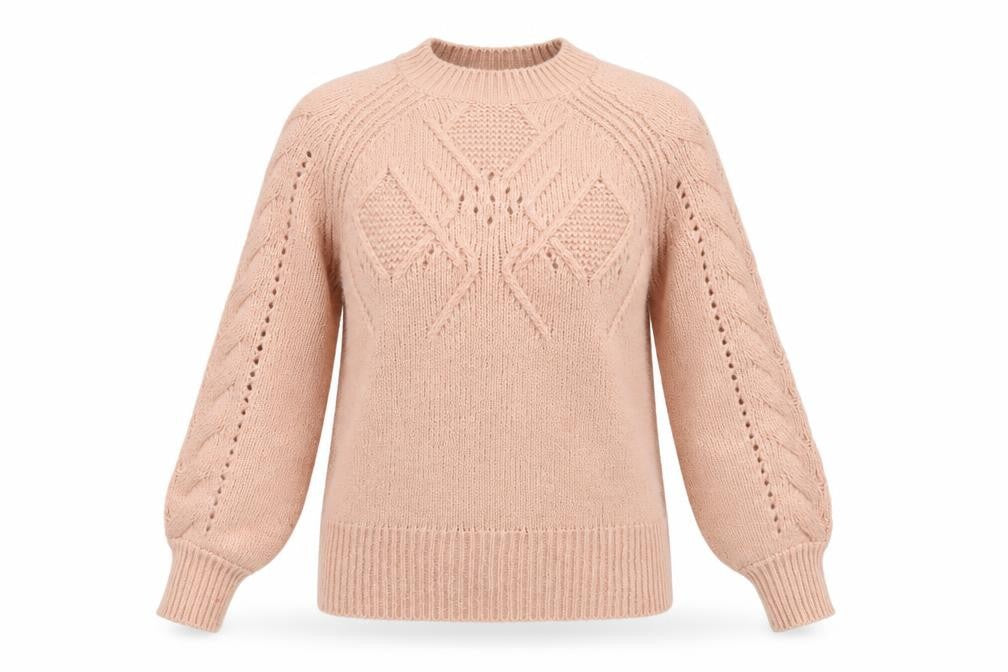 Front view of George women’s pink knit jumper, size S