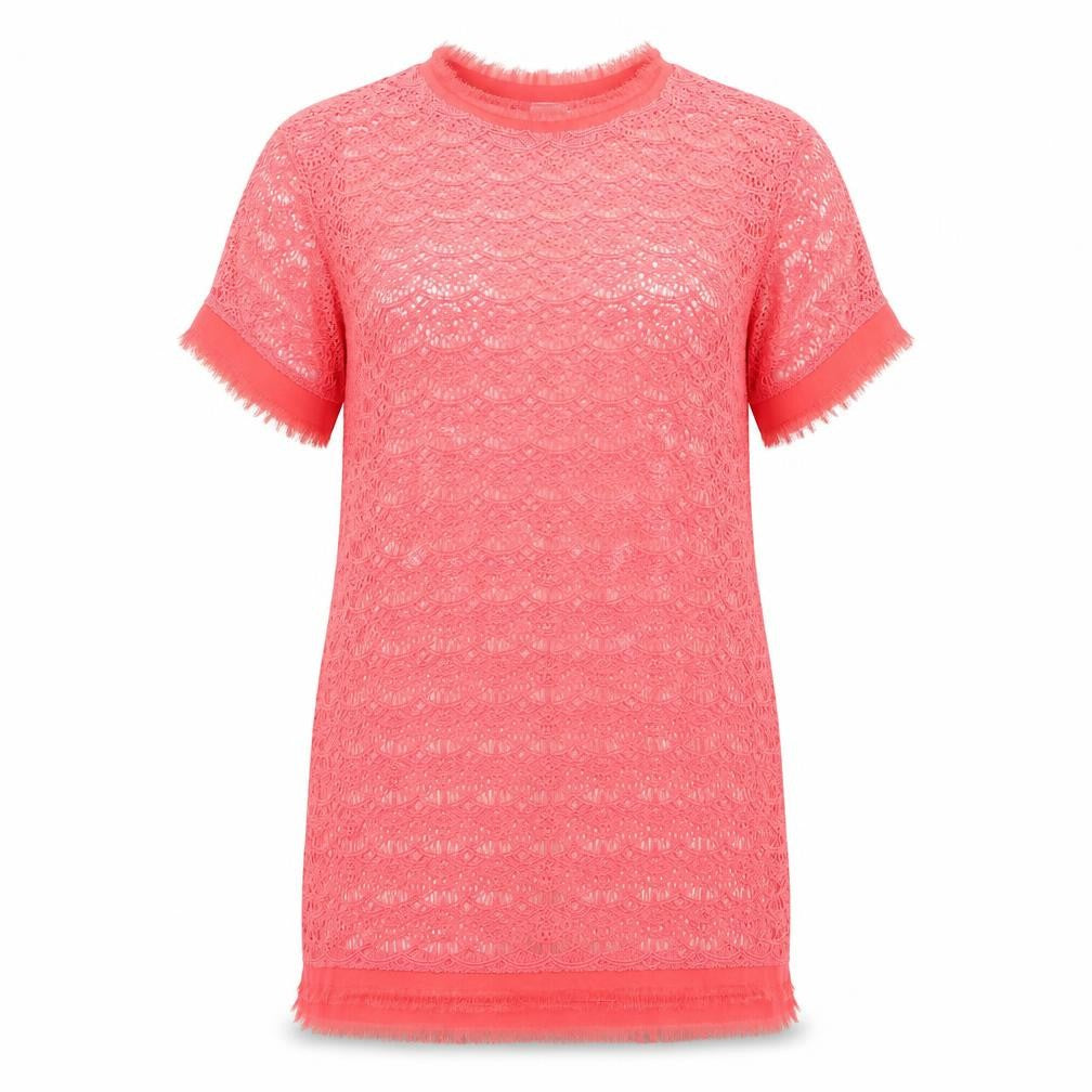 Front view of Next women’s pink tunic t-shirt, size UK 10
