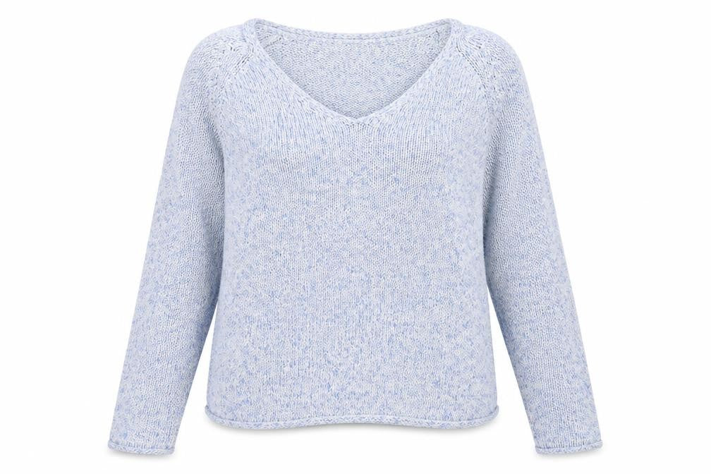 Front view of H&M women’s blue jumper, size M