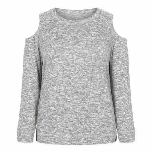 Front view of Papaya women’s grey jumper, size UK 12