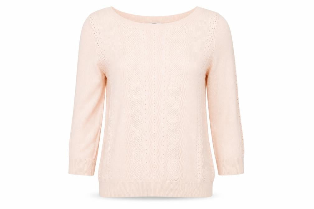 Front view of F&F women’s pink jumper, size UK 10