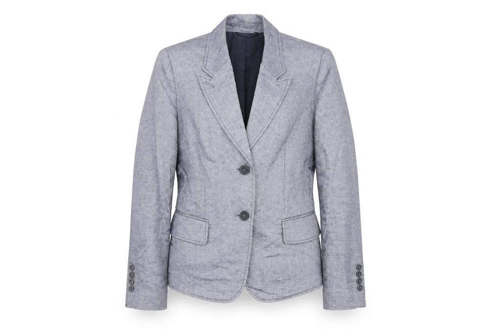 Front view of Marks & Spencer women’s grey jacket blazer, size UK 8