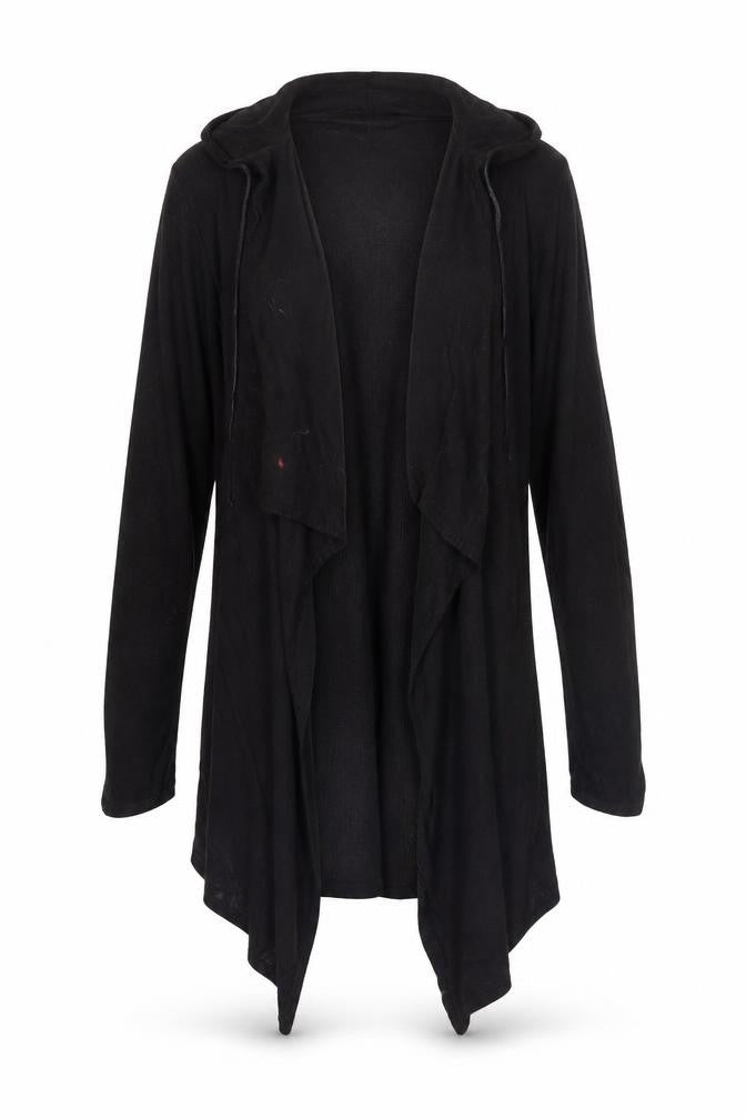 Front view of Marks & Spencer women’s black cardigan jumper, size UK 10
