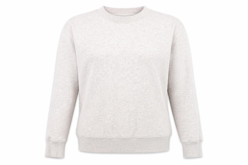Front view of H&M women’s pink pullover sweatshirt, size XS