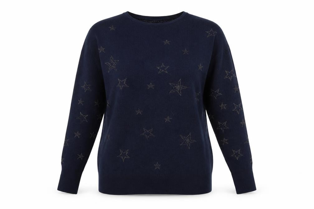 Front view of Yessica women’s blue jumper, size M