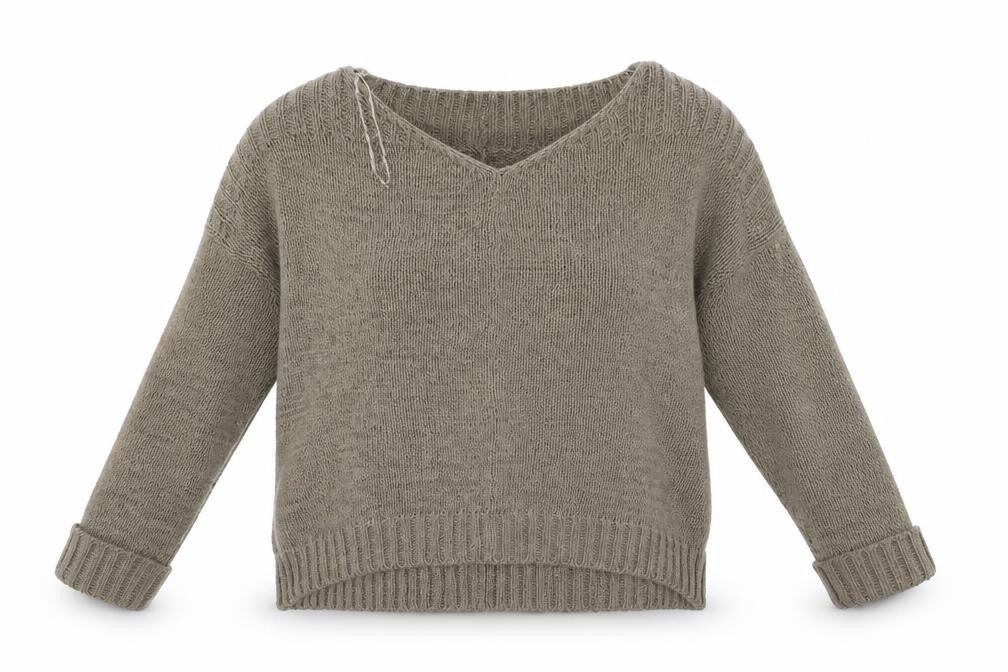 Front view of Matalan women’s green jumper, size M