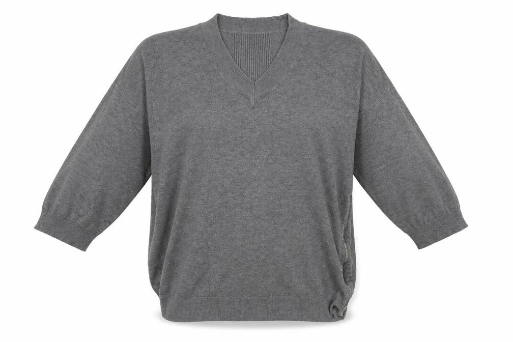 Front view of F&F women’s grey jumper, size UK 14