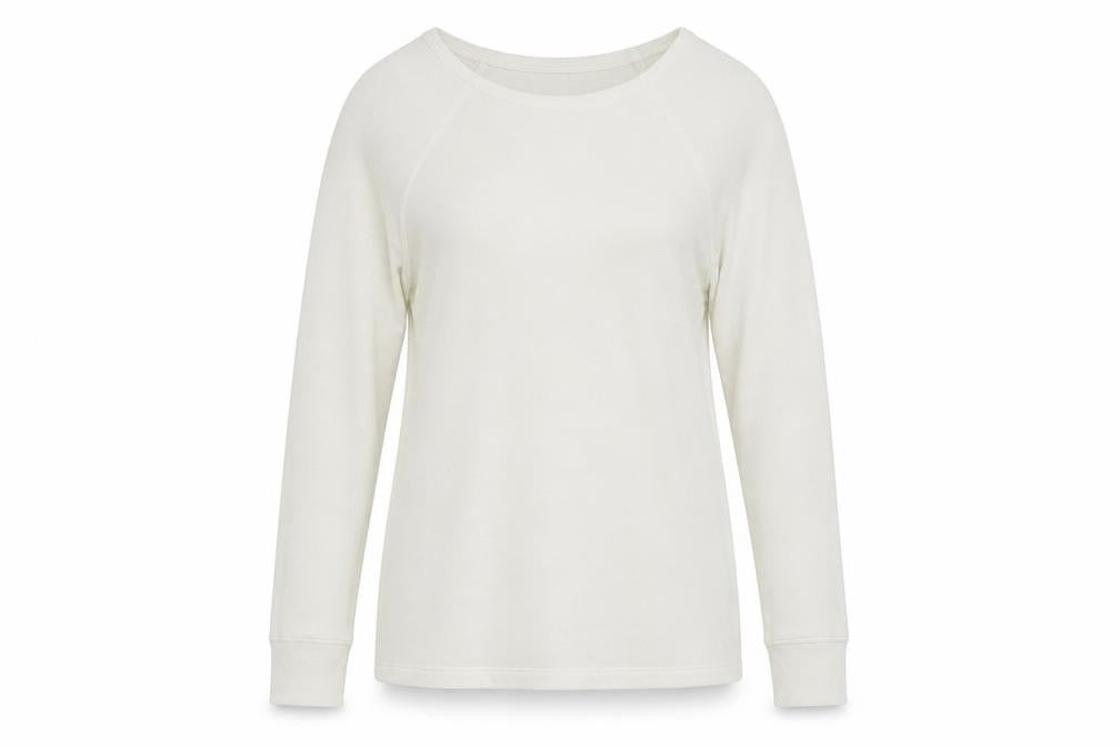 Front view of Marks & Spencer women’s ivory jumper, size UK 14
