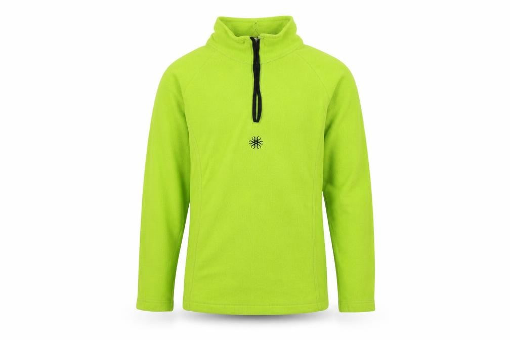 Front view of Crane men’s green henley jumper, size S