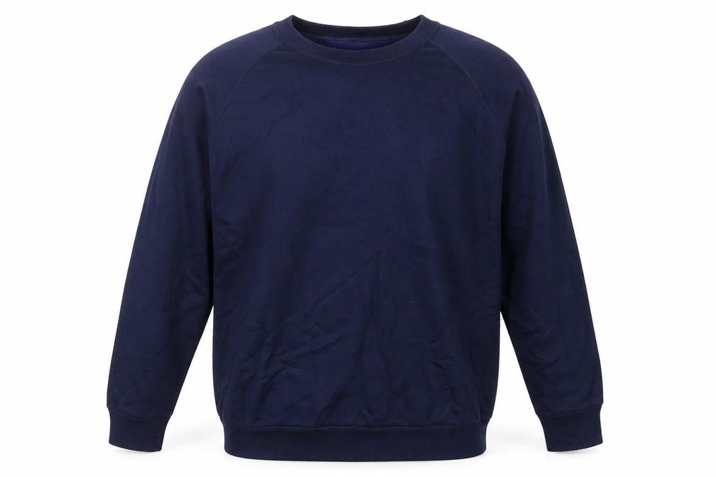 Front view of C&A men’s blue jumper, size L