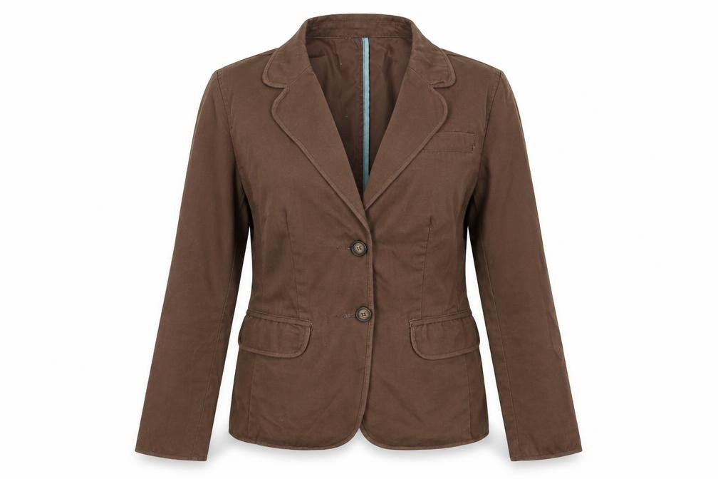 Front view of Berketex women’s brown jacket suit jacket, size UK 10