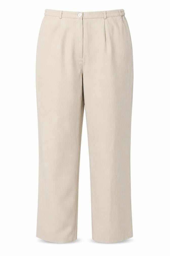 BASSINI Womens Beige   Trousers  Size 16 L28 in