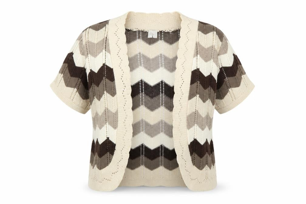 Front view of glimpse design women’s multicoloured argyle/diamond cardigan jumper, size XL