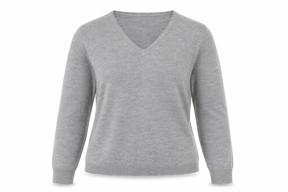 Front view of Primark women’s grey jumper, size UK 12
