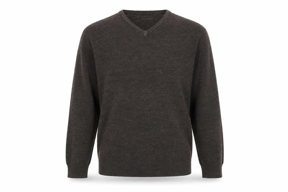 Front view of Marks & Spencer men’s brown jumper, size 2XL