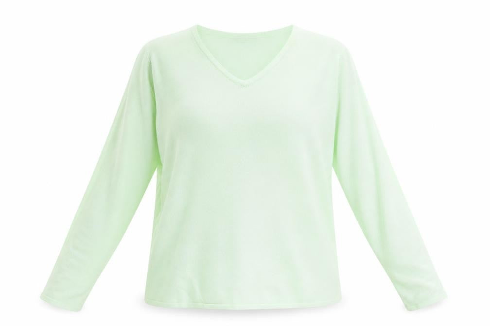 Front view of Bonmarché women’s green jumper, size XL
