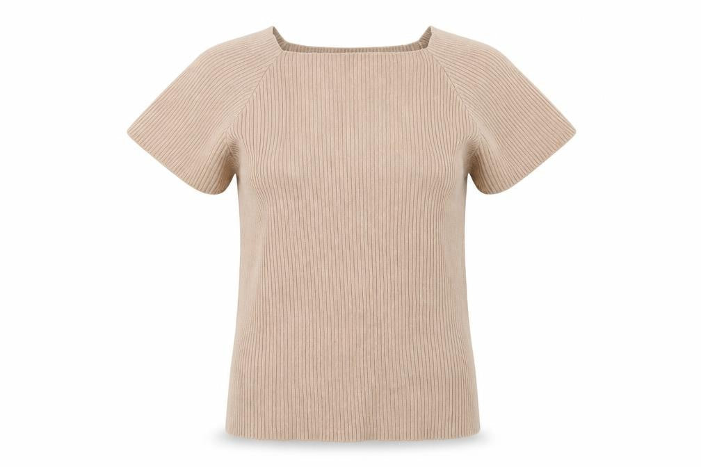 Front view of Primark women’s beige jumper, size UK 12