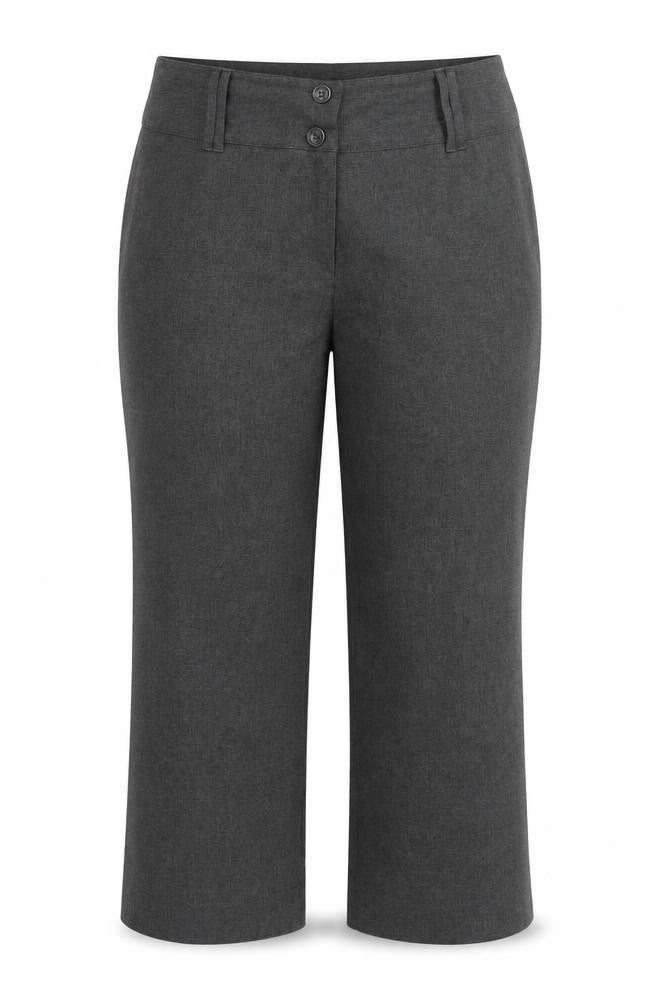 Front view of Papaya women’s grey trousers, size UK 14, 22.5-inch leg