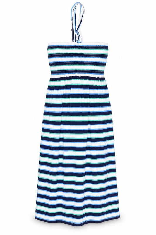 Front view of BHS women’s multicoloured striped maxi, size M