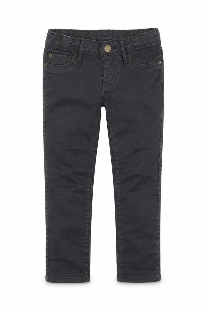 Front view of Gap girls’ black straight jeans, size 6, years