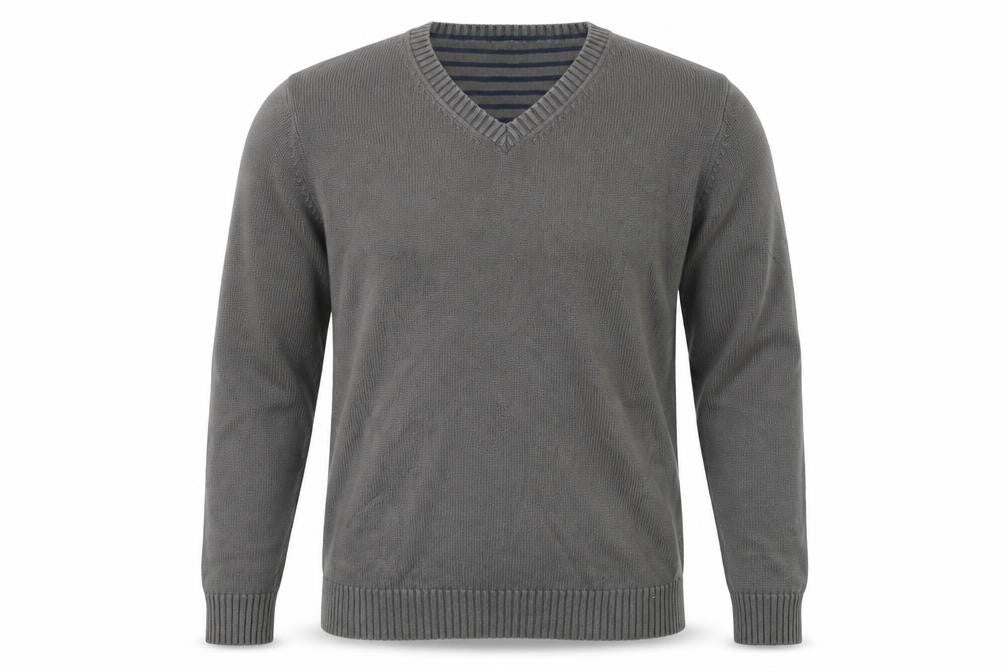 Front view of boston crew men’s green jumper, size L