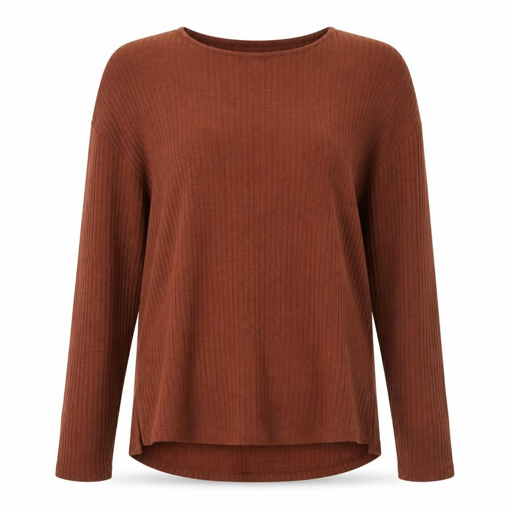 Front view of Primark women’s brown jumper, size UK 10