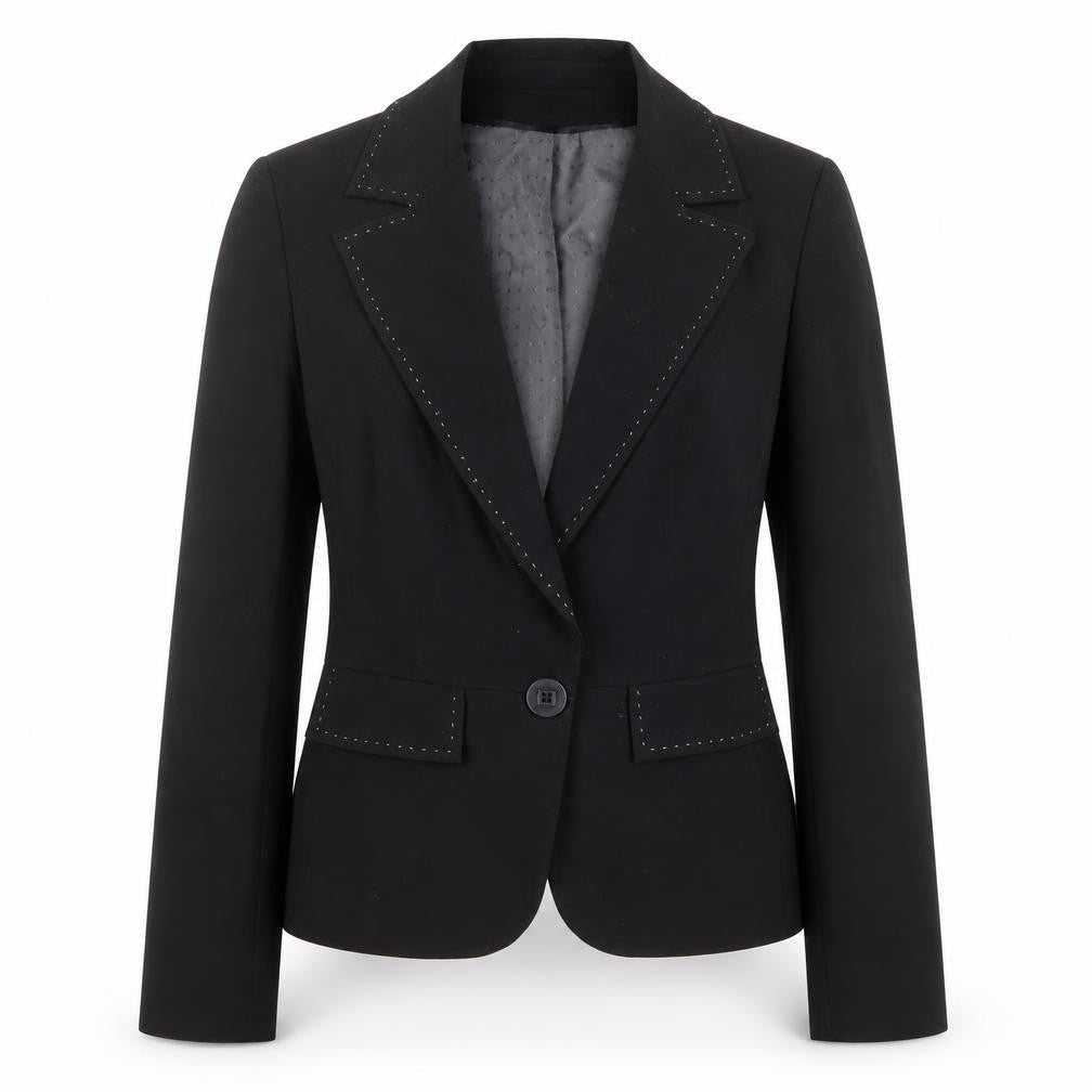 Front view of George women’s black jacket blazer, size UK 8
