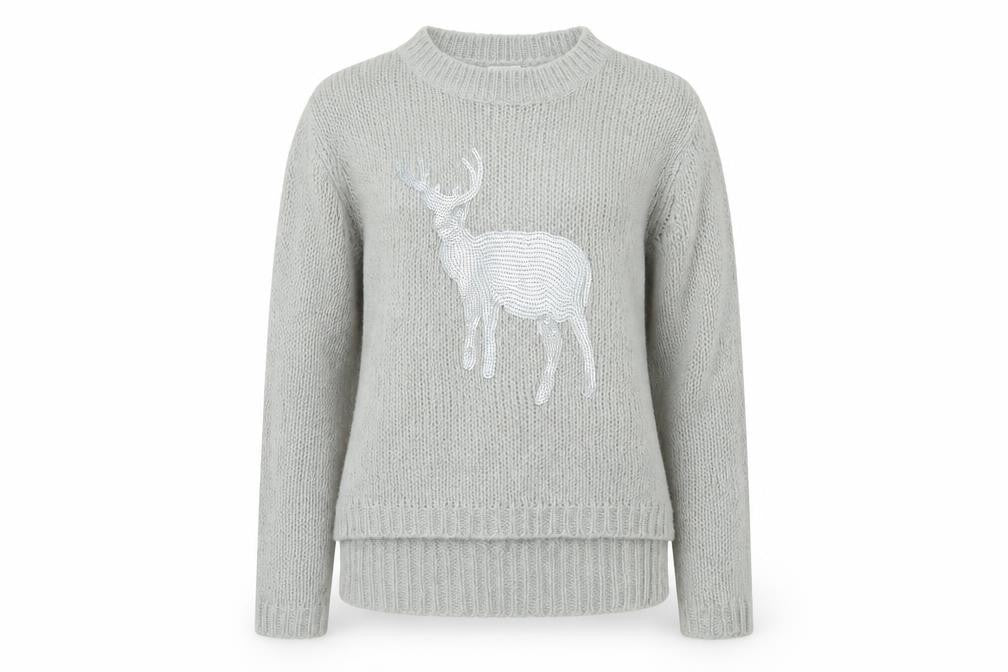 Front view of Next women’s grey jumper, size UK 10