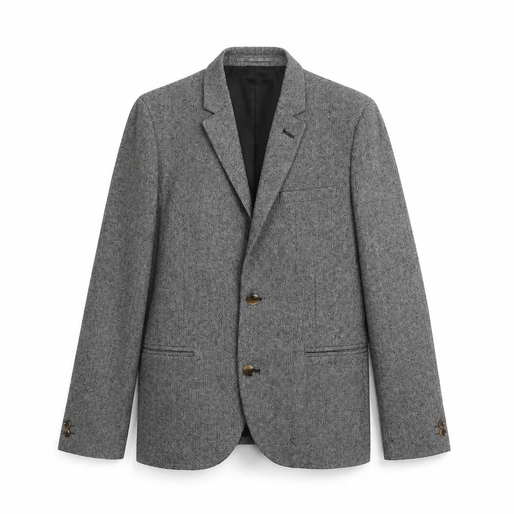 Front view of H&M women’s grey jacket, size UK 16
