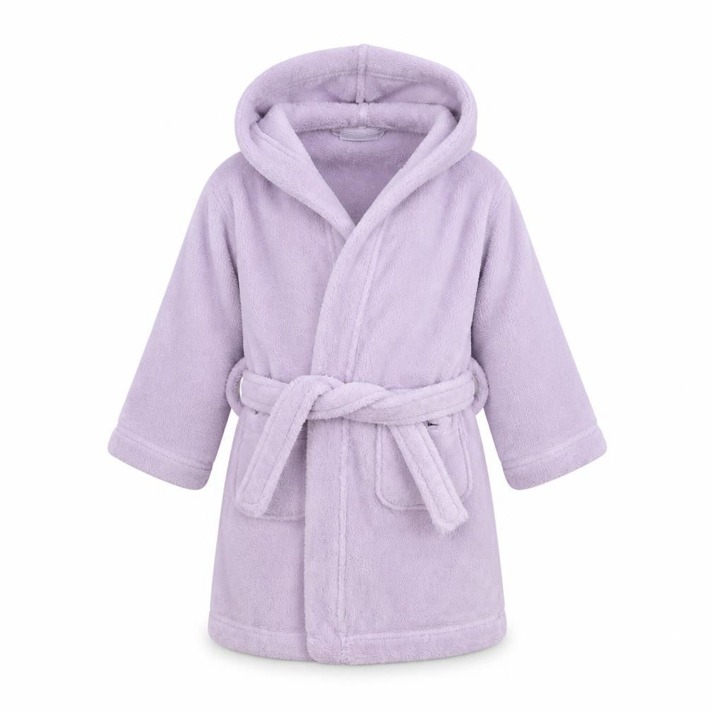 Front view of Preworn boys’ purple solid robe, size 2-3, years