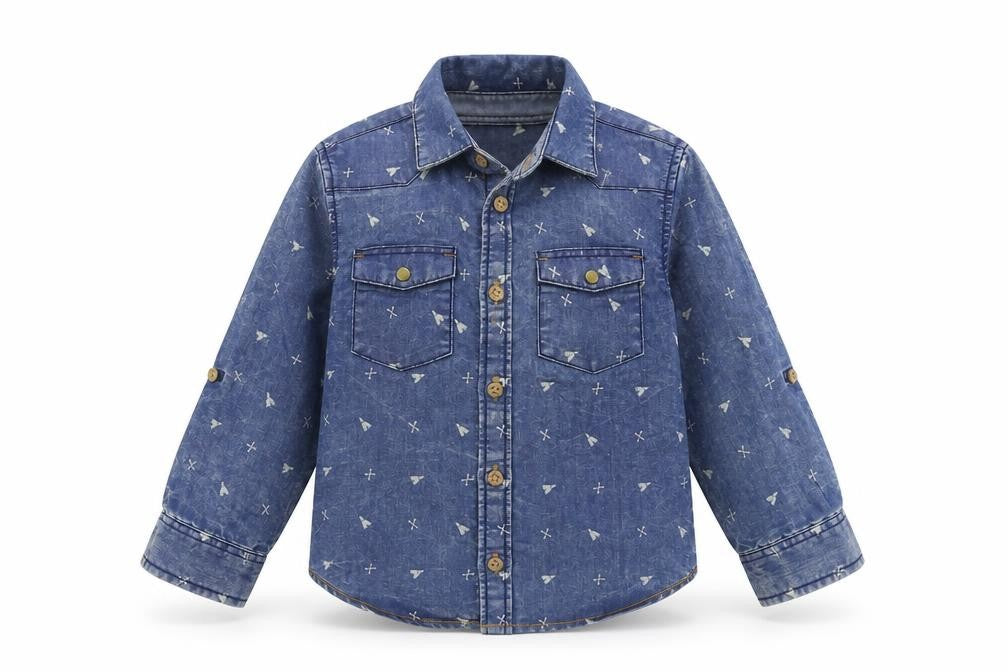 Front view of Marks & Spencer girls’ blue jacket, size 2-3, years