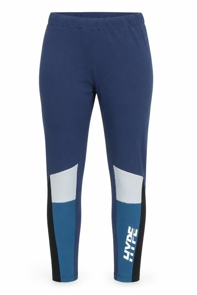 Front view of Hype women’s multicoloured jogger leggings, size UK 8, 25-inch leg