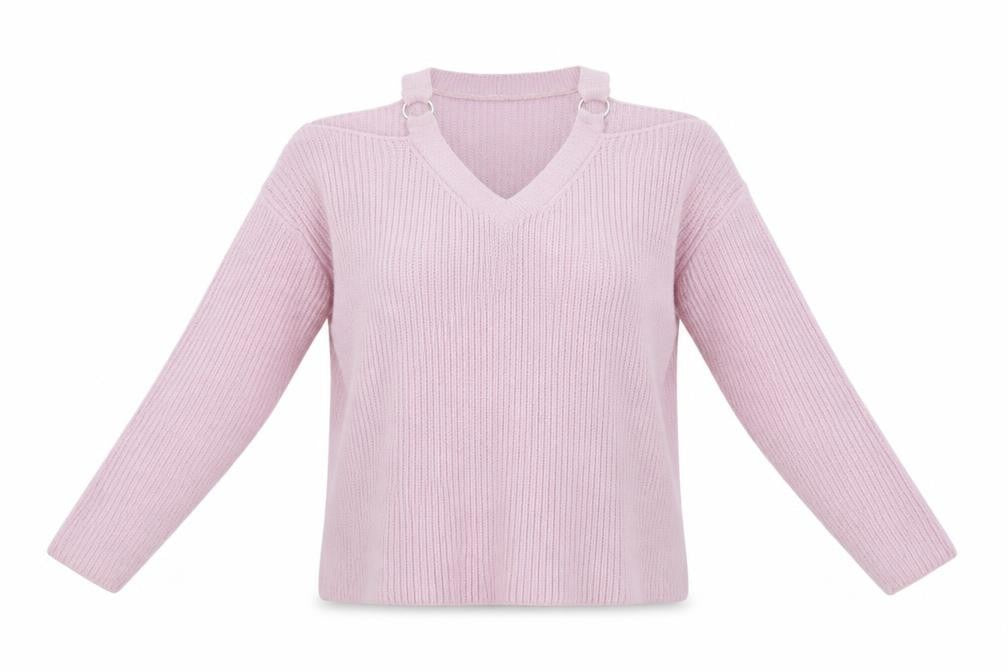 Front view of New Look women’s purple jumper, size S