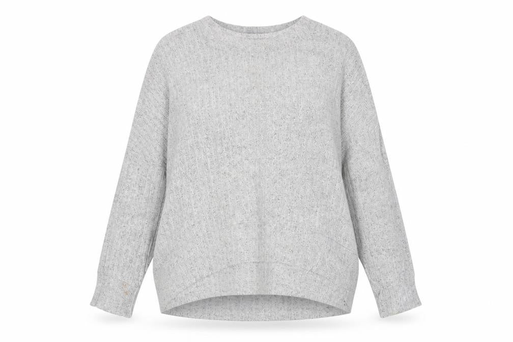 Front view of Marks & Spencer women’s grey jumper, size UK 18
