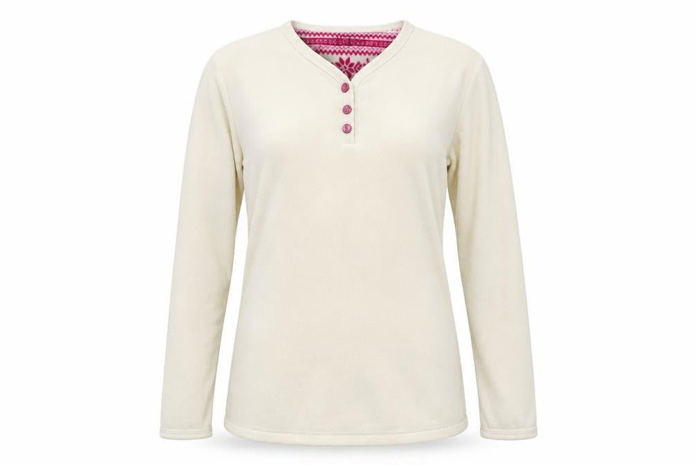 Front view of Primark women’s white solid top pyjama top, size UK 10