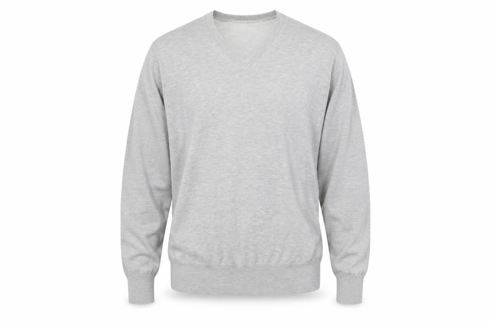 Front view of 24:7 men’s grey pullover sweatshirt, size XL