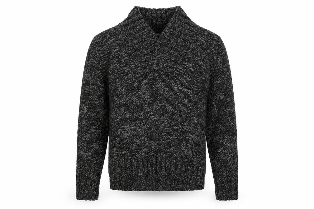 Front view of H&M men’s grey jumper, size M