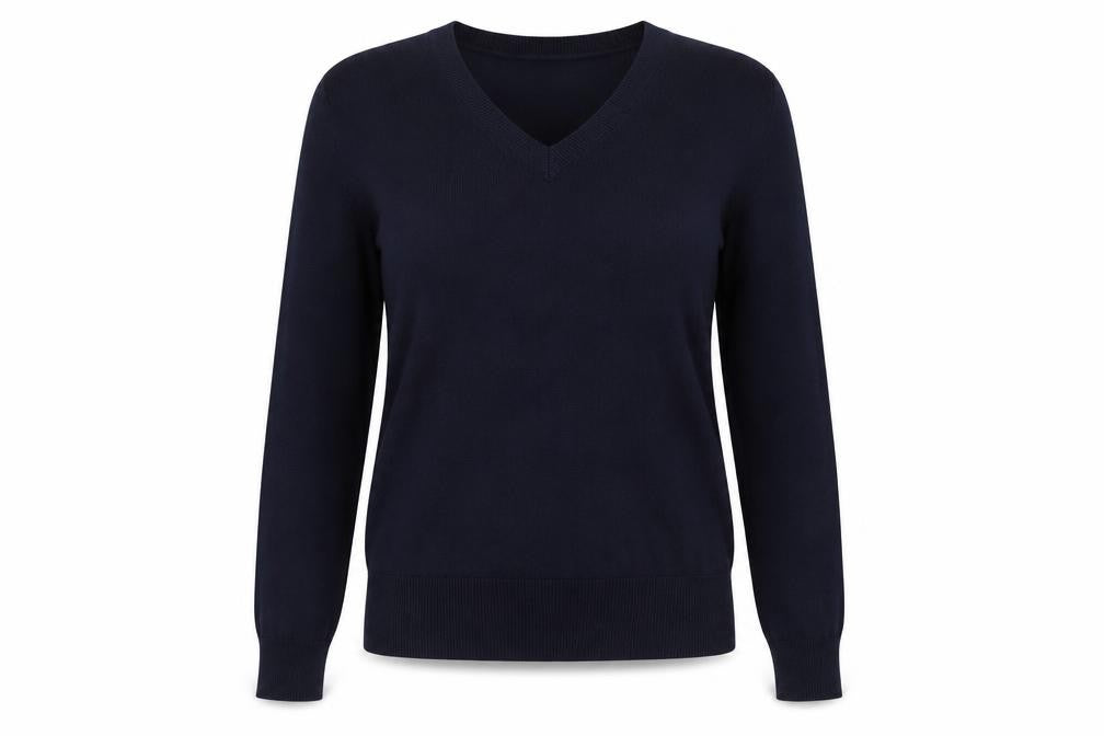 Front view of H&M women’s blue jumper, size S