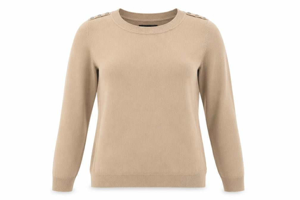 Front view of Atmosphere women’s brown jumper, size UK 12