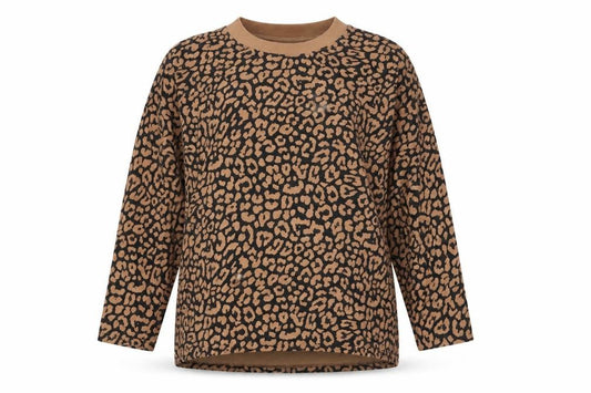 Front view of Capsule women’s multicoloured animal print jumper, size UK 12