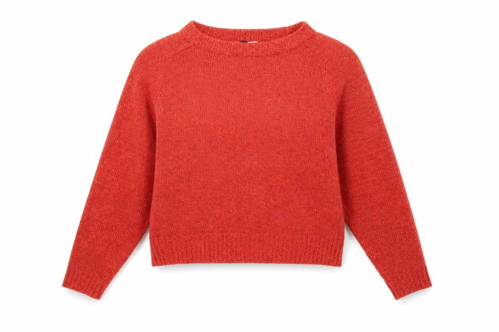 Front view of H&M women’s orange jumper, size S