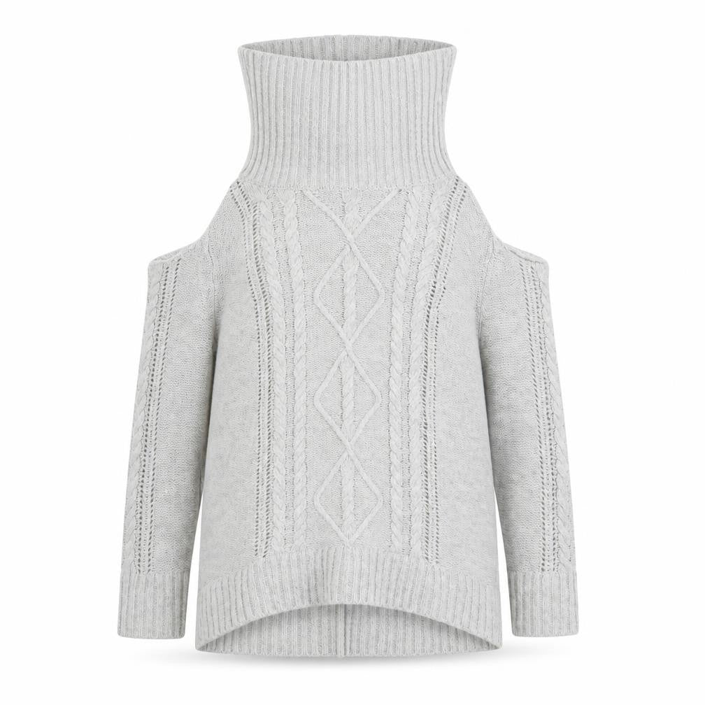 Front view of Peacocks women’s grey knit jumper, size M